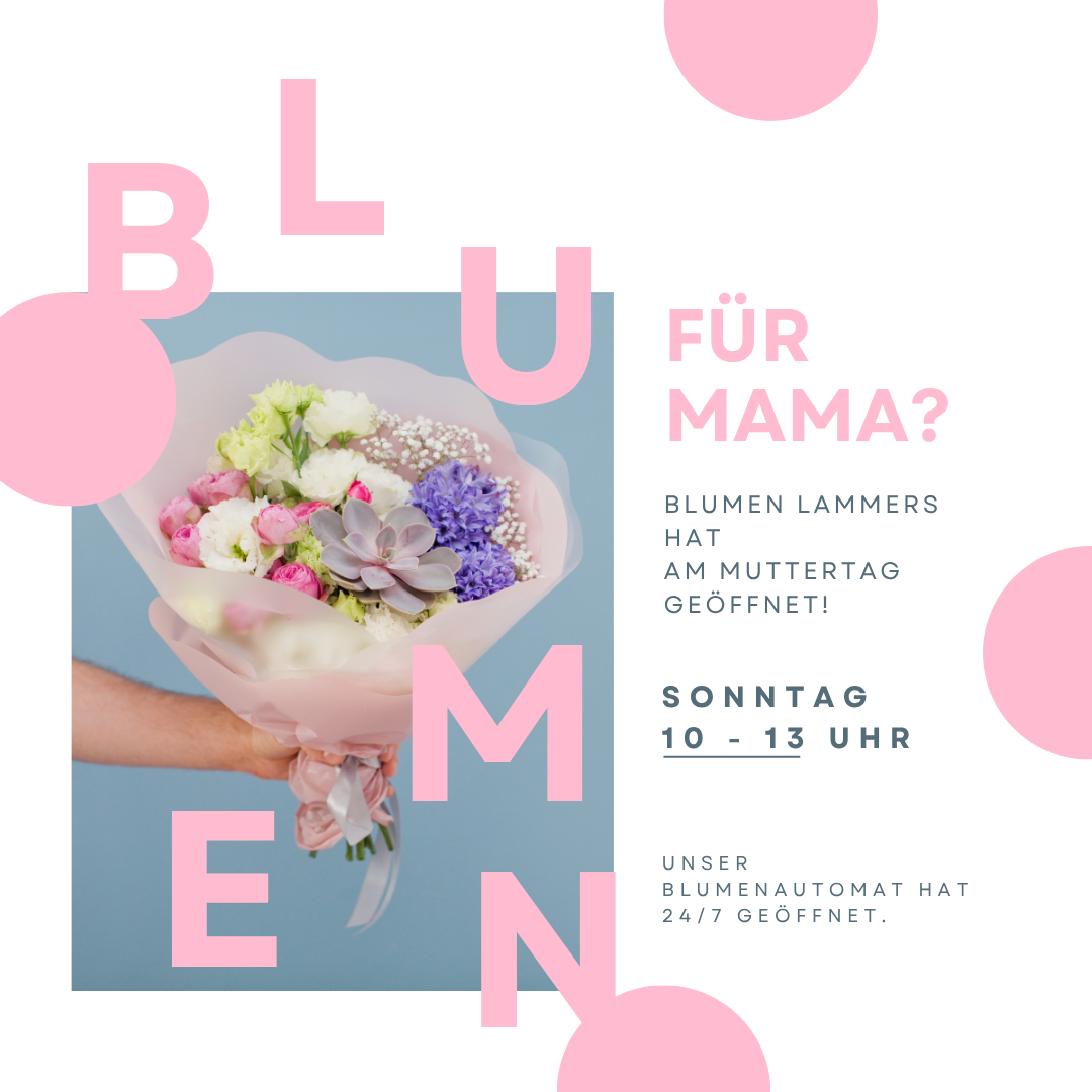 Instagram Post zum Muttertag in floralem Stil in Rosa Weiss